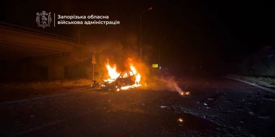Російські БПЛА атакували міст через Дніпро в Запоріжжі та навчальний заклад у Києві